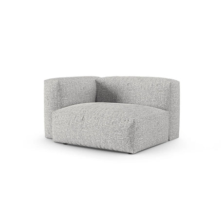 Martina Modulares Sofa Sitzelement, Linke Seite, Sitztiefe 90 cm, aus Boucle in Silber (Monet Silver), 120x120 cm von Micadoni – Bild 3