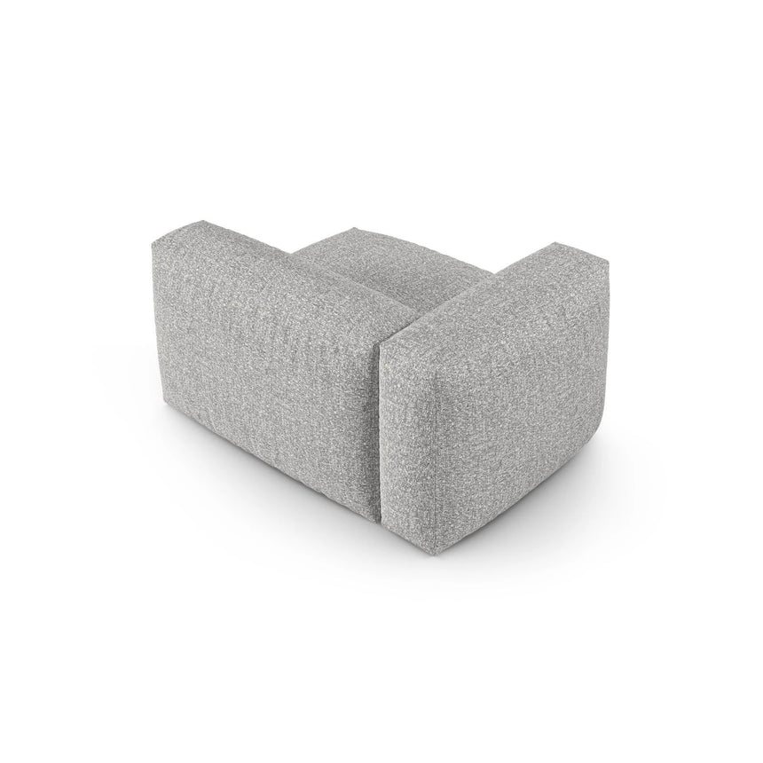 Martina Modulares Sofa Sitzelement, Linke Seite, Sitztiefe 90 cm, aus Boucle in Silber (Monet Silver), 120x120 cm von Micadoni – Bild 4
