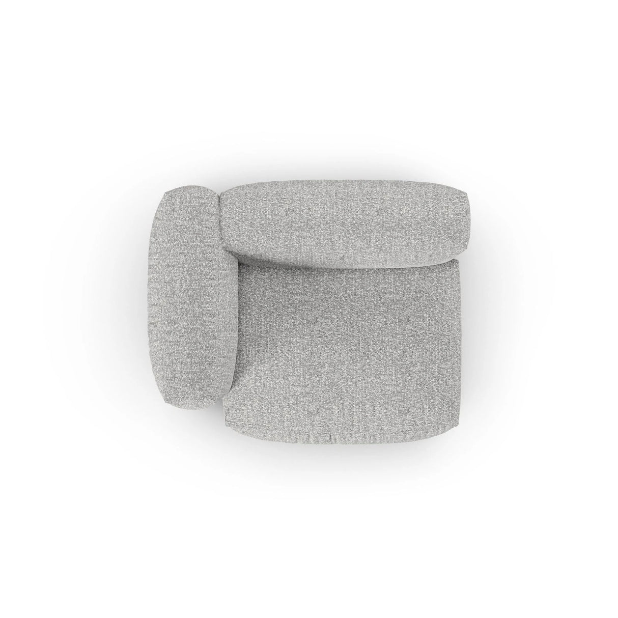 Martina Modulares Sofa Sitzelement, Linke Seite, Sitztiefe 90 cm, aus Boucle in Silber (Monet Silver), 120x120 cm von Micadoni – Bild 5