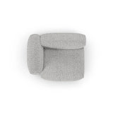 Martina Modulares Sofa Sitzelement, Linke Seite, Sitztiefe 90 cm, aus Boucle in Silber (Monet Silver), 120x120 cm von Micadoni – Bild 5