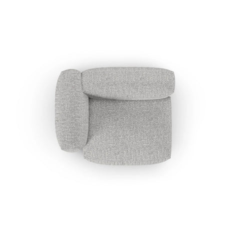 Martina Modulares Sofa Sitzelement, Linke Seite, Sitztiefe 90 cm, aus Boucle in Silber (Monet Silver), 120x120 cm von Micadoni – Bild 5