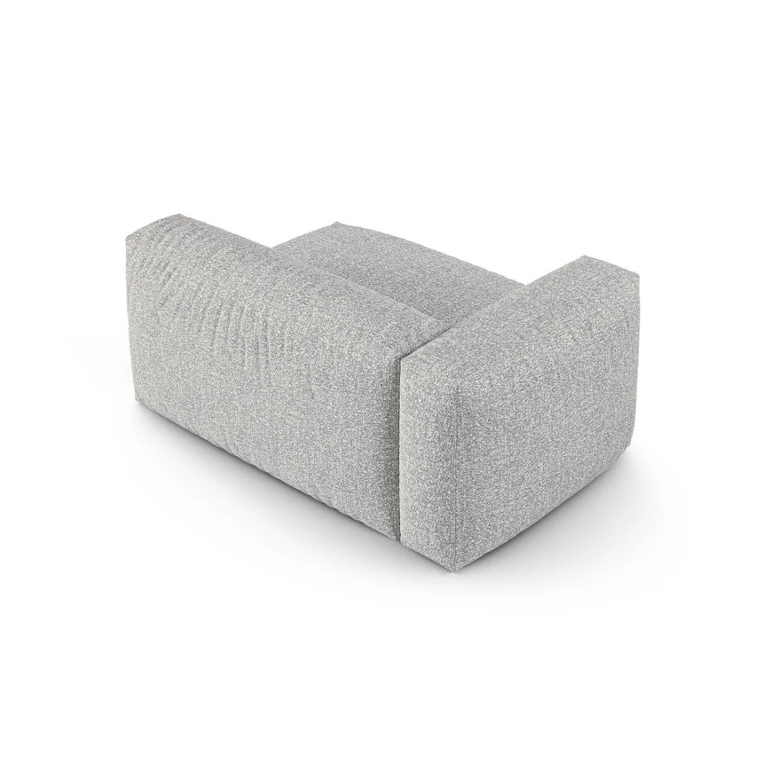 Martina Modulares Sofa Sitzelement, Linke Seite, Sitztiefe 90 cm, aus Boucle in Silber (Monet Silver), 160x120 cm von Micadoni – Bild 4