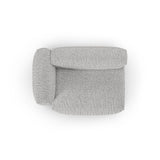 Martina Modulares Sofa Sitzelement, Linke Seite, Sitztiefe 90 cm, aus Boucle in Silber (Monet Silver), 160x120 cm von Micadoni – Bild 5