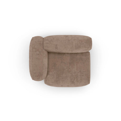 Martina Modulares Sofa Sitzelement, Linke Seite, Sitztiefe 90 cm, aus Cord in Acorn (Tilia 17), 120x120 cm von Micadoni – Bild 5
