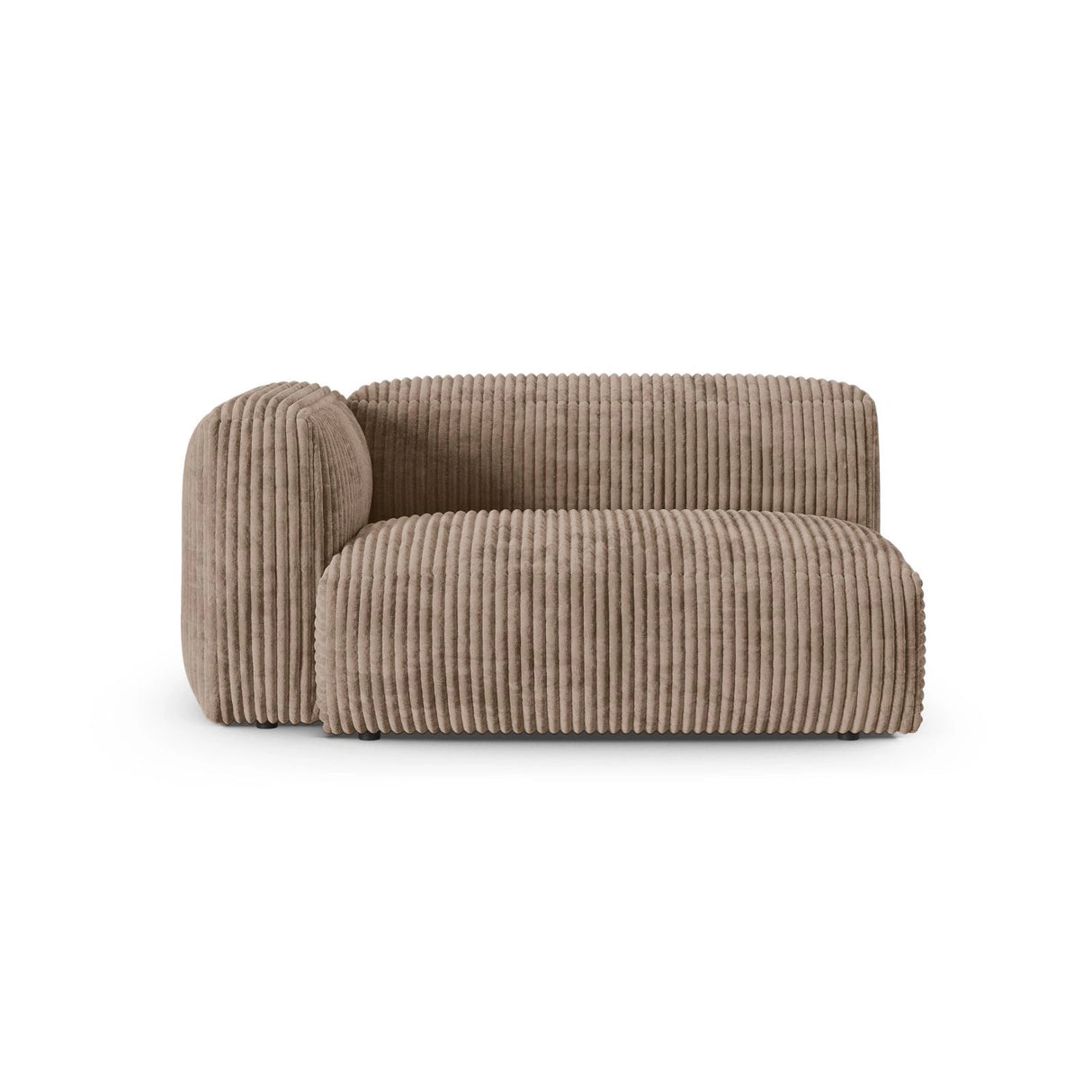Martina Modulares Sofa Sitzelement, Linke Seite, Sitztiefe 90 cm, aus Cord in Acorn (Tilia 17), 160x120 cm von Micadoni – Bild 1