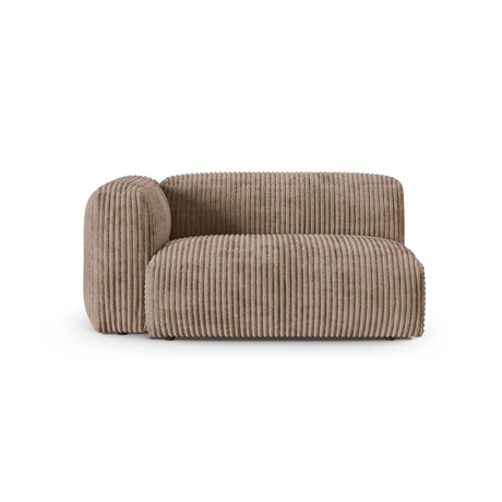 Martina Modulares Sofa Sitzelement, Linke Seite, Sitztiefe 90 cm, aus Cord in Acorn (Tilia 17), 160x120 cm von Micadoni – Bild 1