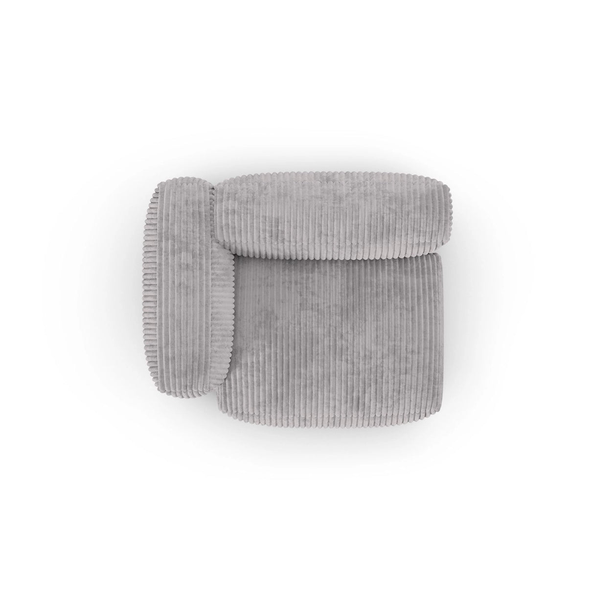 Martina Modulares Sofa Sitzelement, Linke Seite, Sitztiefe 90 cm, aus Cord in Hellgrau (Tilia 86), 120x120 cm von Micadoni – Bild 5