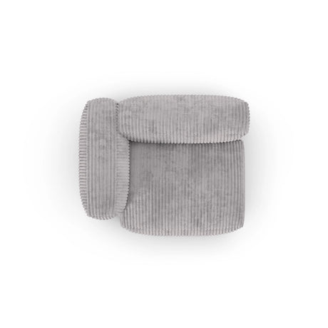 Martina Modulares Sofa Sitzelement, Linke Seite, Sitztiefe 90 cm, aus Cord in Hellgrau (Tilia 86), 120x120 cm von Micadoni – Bild 5