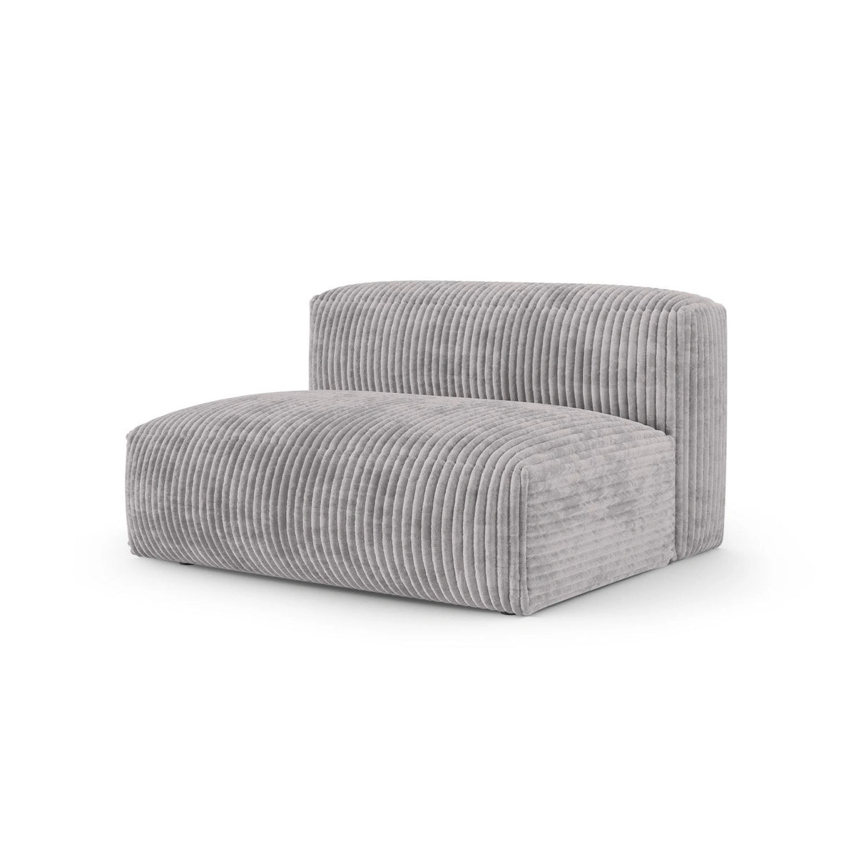 Martina Modulares Sofa Sitzelement, Linke Seite, Sitztiefe 90 cm, aus Cord in Hellgrau (Tilia 86), 160x120 cm von Micadoni – Bild 3