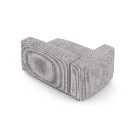 Martina Modulares Sofa Sitzelement, Linke Seite, Sitztiefe 90 cm, aus Cord in Hellgrau (Tilia 86), 160x120 cm von Micadoni – Bild 4