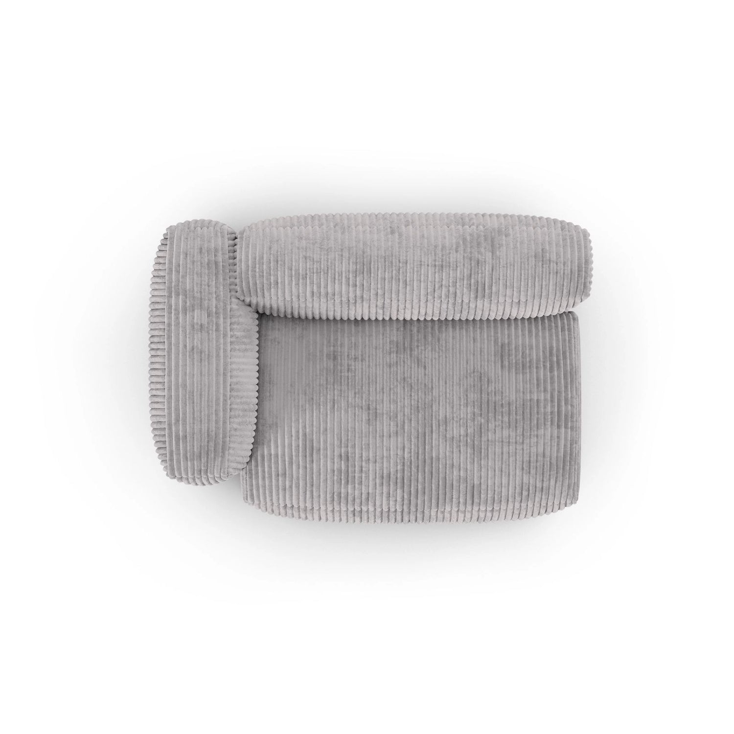 Martina Modulares Sofa Sitzelement, Linke Seite, Sitztiefe 90 cm, aus Cord in Hellgrau (Tilia 86), 160x120 cm von Micadoni – Bild 5