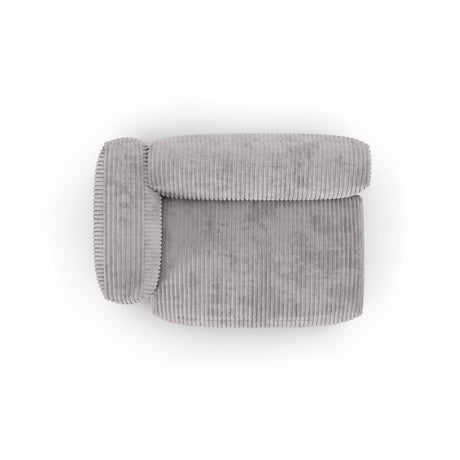 Martina Modulares Sofa Sitzelement, Linke Seite, Sitztiefe 90 cm, aus Cord in Hellgrau (Tilia 86), 160x120 cm von Micadoni – Bild 5