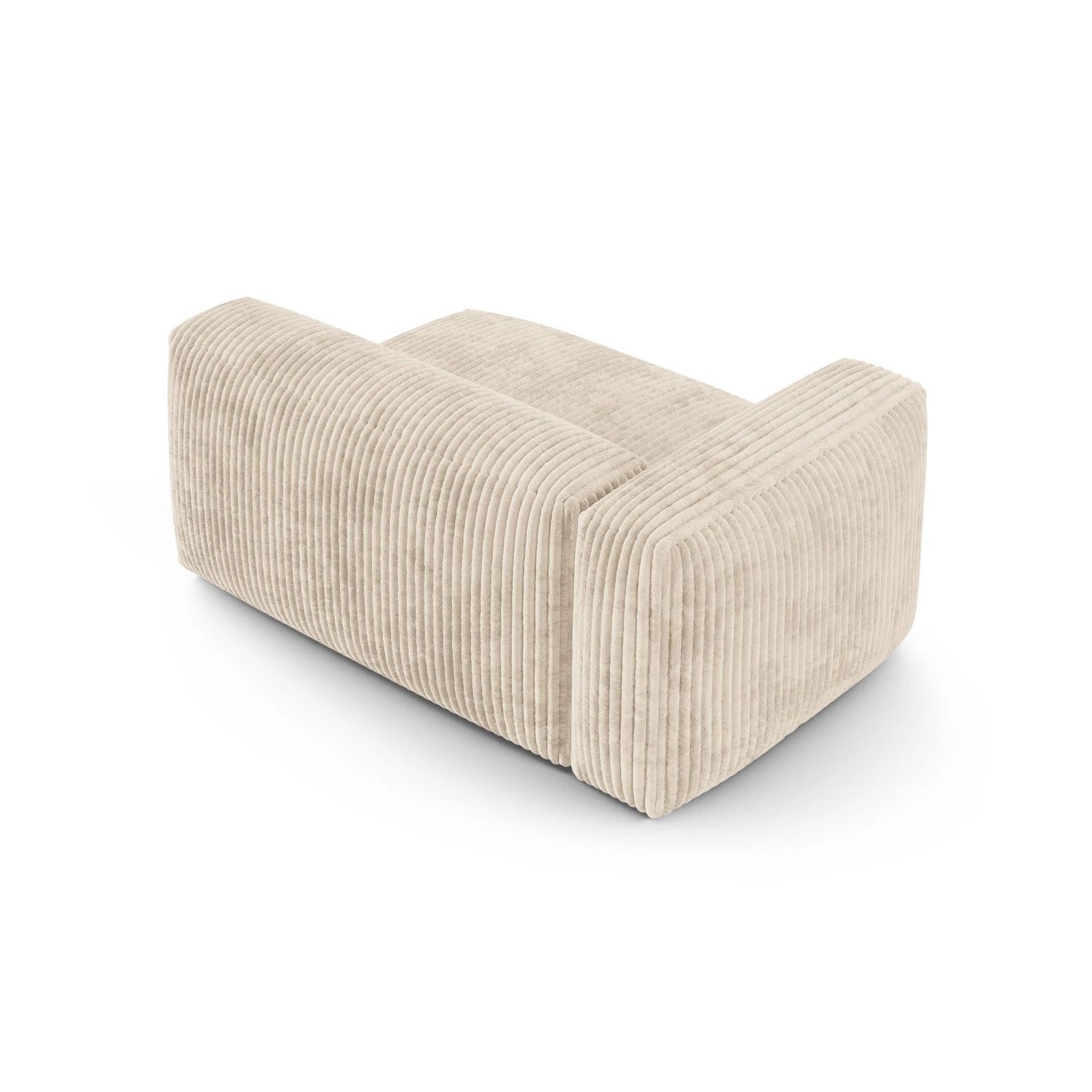 Martina Modulares Sofa Sitzelement, Linke Seite, Sitztiefe 90 cm, aus Cord in Leichtes Beige (Tilia 03), 160x120 cm von Micadoni – Bild 4