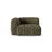 Martina Modulares Sofa Sitzelement, Linke Seite, Sitztiefe 90 cm, aus Cord in Moosgrün (Tilia 37), 120x120 cm von Micadoni – Bild 1