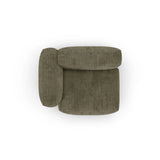 Martina Modulares Sofa Sitzelement, Linke Seite, Sitztiefe 90 cm, aus Cord in Moosgrün (Tilia 37), 120x120 cm von Micadoni – Bild 5
