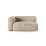 Martina Modulares Sofa Sitzelement, Linke Seite, Sitztiefe 90 cm, aus Samt, Cord, Boucle oder Strukturstoff, 160x120 cm von Micadoni – Bild 1