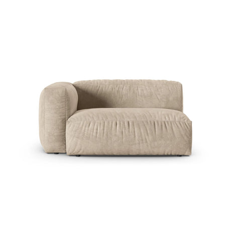 Martina Modulares Sofa Sitzelement, Linke Seite, Sitztiefe 90 cm, aus Samt, Cord, Boucle oder Strukturstoff, 160x120 cm von Micadoni – Bild 1