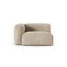 Martina Modulares Sofa Sitzelement, Linke Seite, Sitztiefe 90 cm, aus Samt, Cord, Boucle oder Sturkturstoff, 120x120 cm von Micadoni – Bild 1