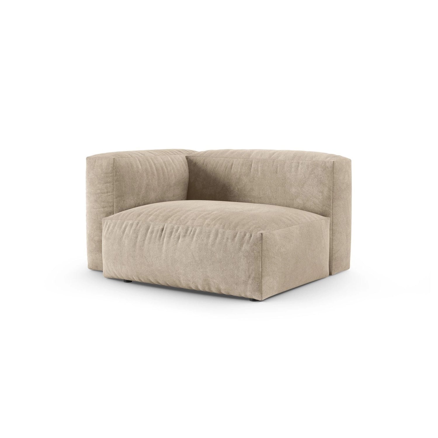 Martina Modulares Sofa Sitzelement, Linke Seite, Sitztiefe 90 cm, aus Samt, Cord, Boucle oder Sturkturstoff, 120x120 cm von Micadoni – Bild 3