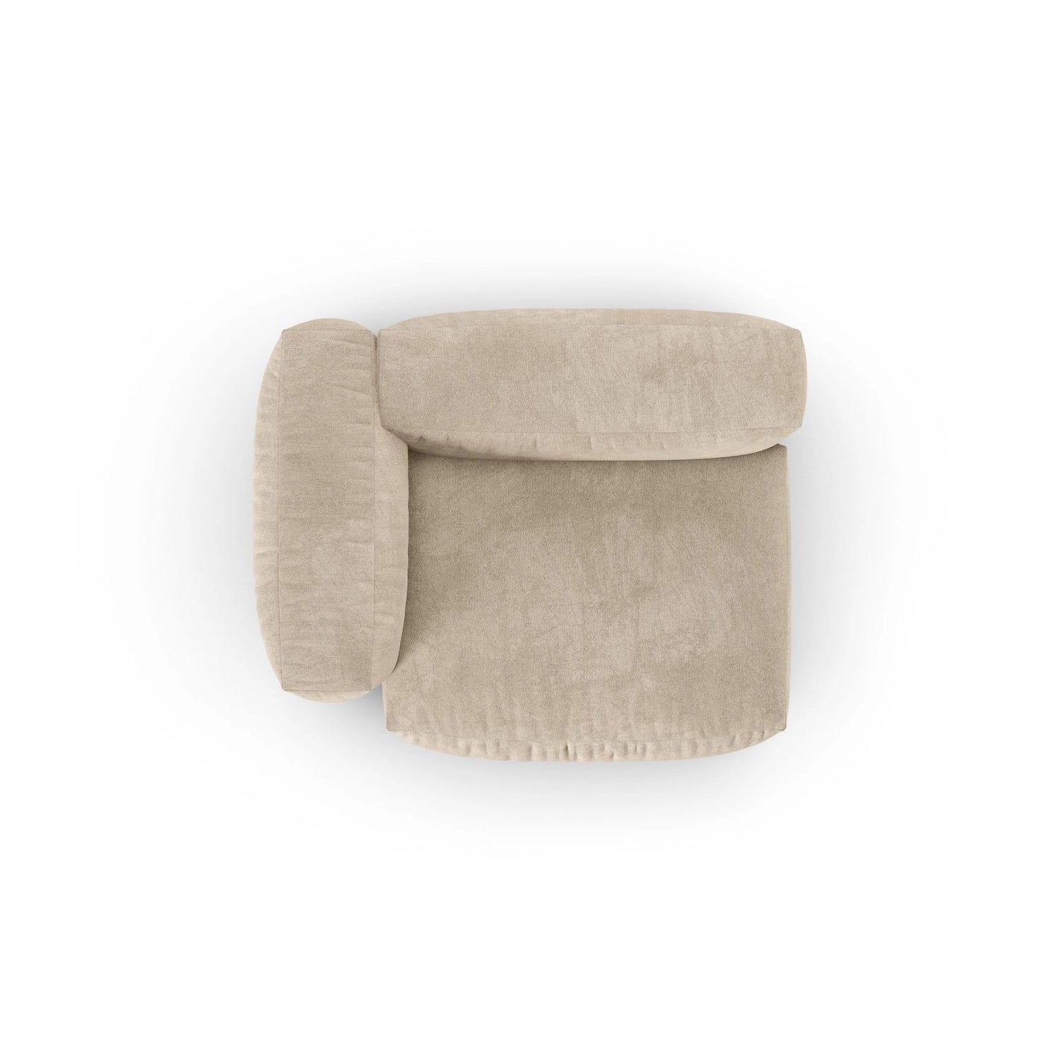 Martina Modulares Sofa Sitzelement, Linke Seite, Sitztiefe 90 cm, aus Samt, Cord, Boucle oder Sturkturstoff, 120x120 cm von Micadoni – Bild 5