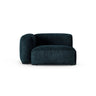 Martina Modulares Sofa Sitzelement, Linke Seite, Sitztiefe 90 cm, aus Samt in Deep Petrol (Vogue 13), 120x120 cm von Micadoni – Bild 1