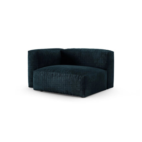 Martina Modulares Sofa Sitzelement, Linke Seite, Sitztiefe 90 cm, aus Samt in Deep Petrol (Vogue 13), 120x120 cm von Micadoni – Bild 3