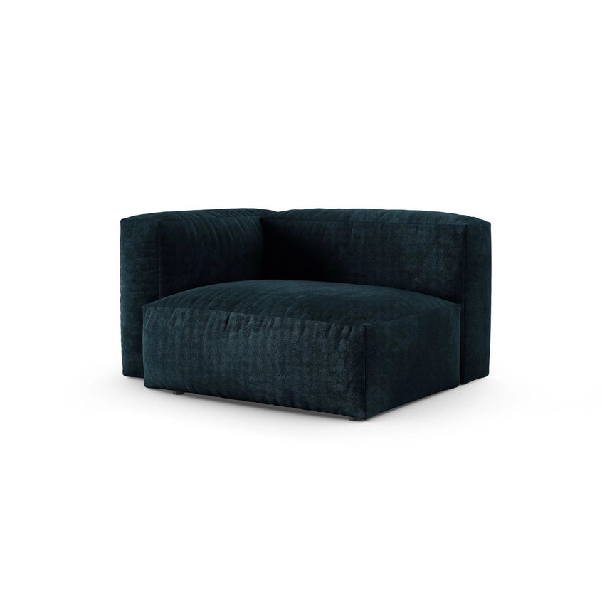 Martina Modulares Sofa Sitzelement, Linke Seite, Sitztiefe 90 cm, aus Samt in Deep Petrol (Vogue 13), 120x120 cm von Micadoni – Bild 3