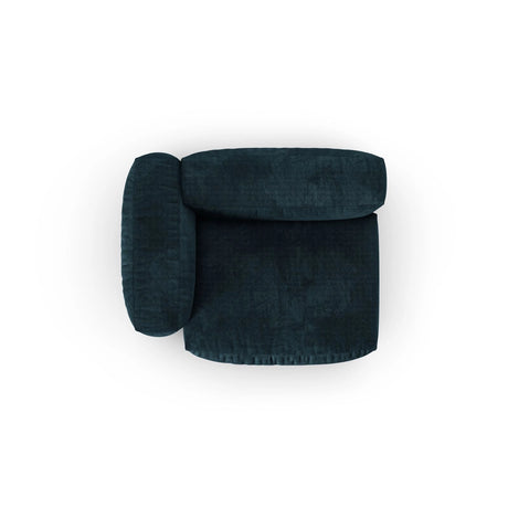 Martina Modulares Sofa Sitzelement, Linke Seite, Sitztiefe 90 cm, aus Samt in Deep Petrol (Vogue 13), 120x120 cm von Micadoni – Bild 5