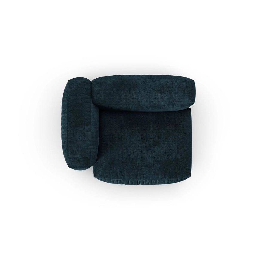 Martina Modulares Sofa Sitzelement, Linke Seite, Sitztiefe 90 cm, aus Samt in Deep Petrol (Vogue 13), 120x120 cm von Micadoni – Bild 5