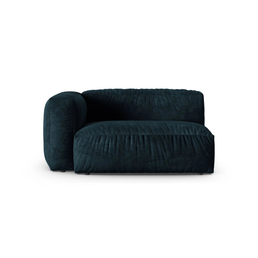 Martina Modulares Sofa Sitzelement, Linke Seite, Sitztiefe 90 cm, aus Samt in Deep Petrol (Vogue 13), 160x120 cm von Micadoni – Bild 1