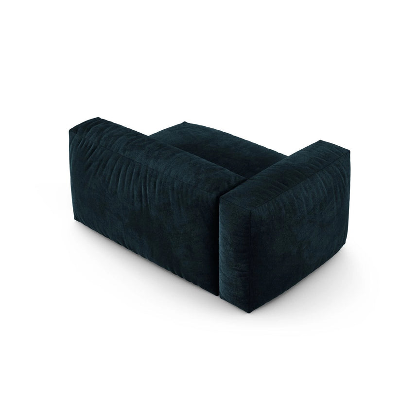Martina Modulares Sofa Sitzelement, Linke Seite, Sitztiefe 90 cm, aus Samt in Deep Petrol (Vogue 13), 160x120 cm von Micadoni – Bild 4