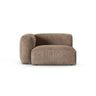 Martina Modulares Sofa Sitzelement, Linke Seite, Sitztiefe 90 cm, aus Samt in Dunkelbeige (Vogue 3), 120x120 cm von Micadoni – Bild 1