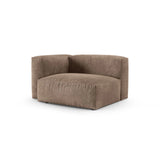 Martina Modulares Sofa Sitzelement, Linke Seite, Sitztiefe 90 cm, aus Samt in Dunkelbeige (Vogue 3), 120x120 cm von Micadoni – Bild 3