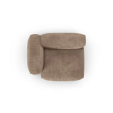 Martina Modulares Sofa Sitzelement, Linke Seite, Sitztiefe 90 cm, aus Samt in Dunkelbeige (Vogue 3), 120x120 cm von Micadoni – Bild 5