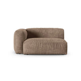 Martina Modulares Sofa Sitzelement, Linke Seite, Sitztiefe 90 cm, aus Samt in Dunkelbeige (Vogue 3), 160x120 cm von Micadoni – Bild 1