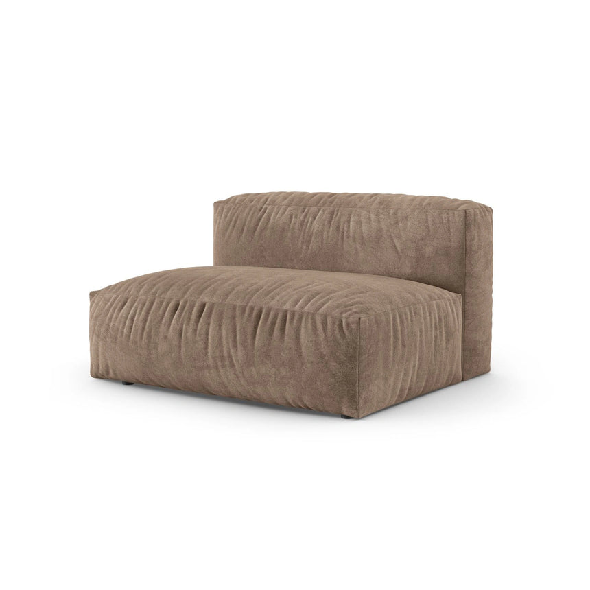 Martina Modulares Sofa Sitzelement, Linke Seite, Sitztiefe 90 cm, aus Samt in Dunkelbeige (Vogue 3), 160x120 cm von Micadoni – Bild 3
