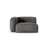 Martina Modulares Sofa Sitzelement, Linke Seite, Sitztiefe 90 cm, aus Samt in Grau (Vogue 15), 120x120 cm von Micadoni – Bild 1