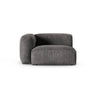 Martina Modulares Sofa Sitzelement, Linke Seite, Sitztiefe 90 cm, aus Samt in Grau (Vogue 15), 120x120 cm von Micadoni – Bild 1