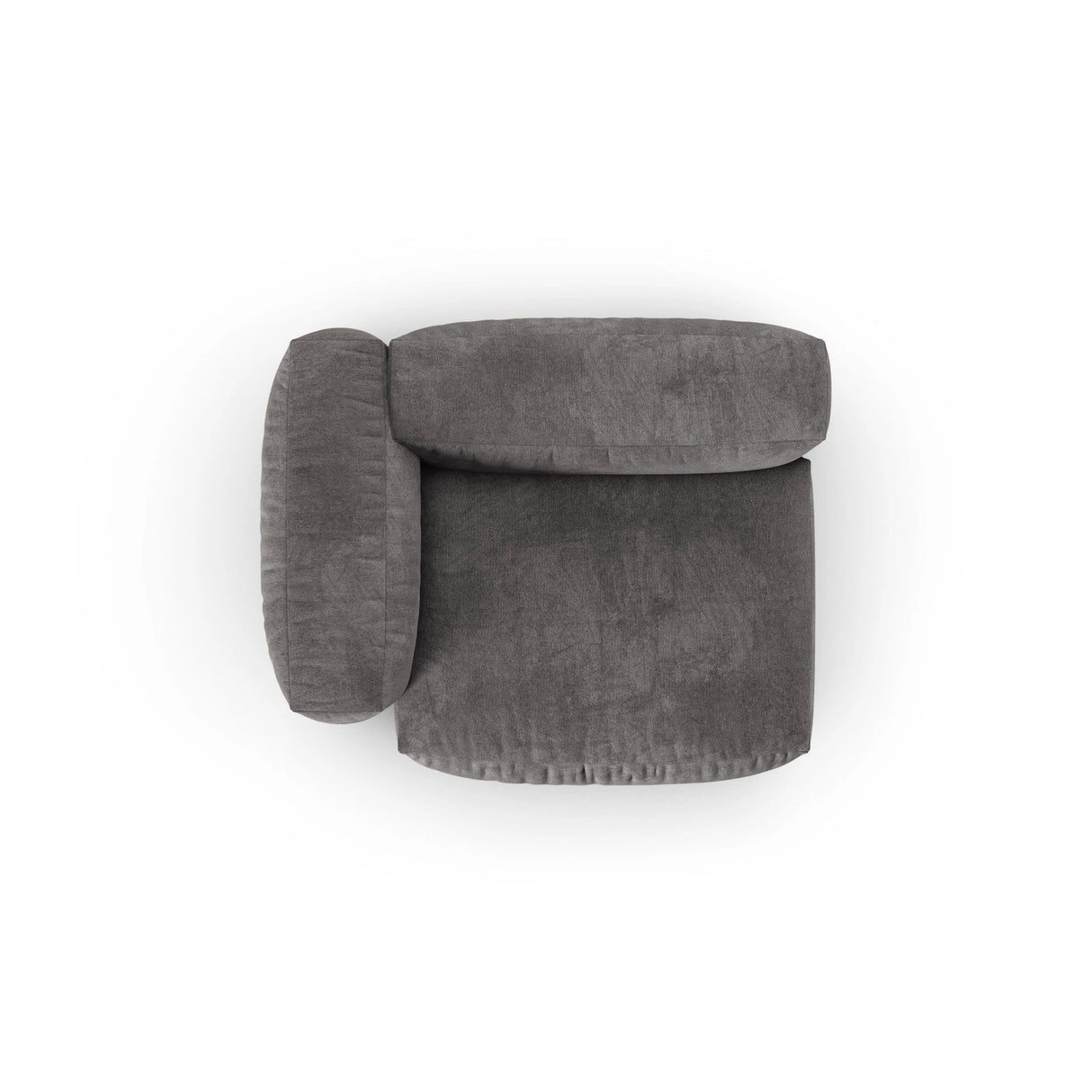 Martina Modulares Sofa Sitzelement, Linke Seite, Sitztiefe 90 cm, aus Samt in Grau (Vogue 15), 120x120 cm von Micadoni – Bild 5