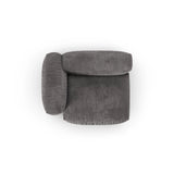Martina Modulares Sofa Sitzelement, Linke Seite, Sitztiefe 90 cm, aus Samt in Grau (Vogue 15), 120x120 cm von Micadoni – Bild 5