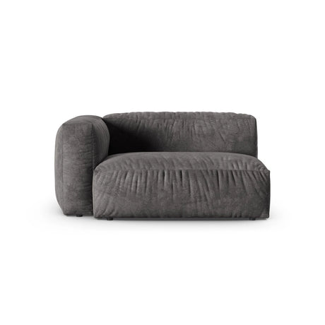 Martina Modulares Sofa Sitzelement, Linke Seite, Sitztiefe 90 cm, aus Samt in Grau (Vogue 15), 160x120 cm von Micadoni – Bild 1