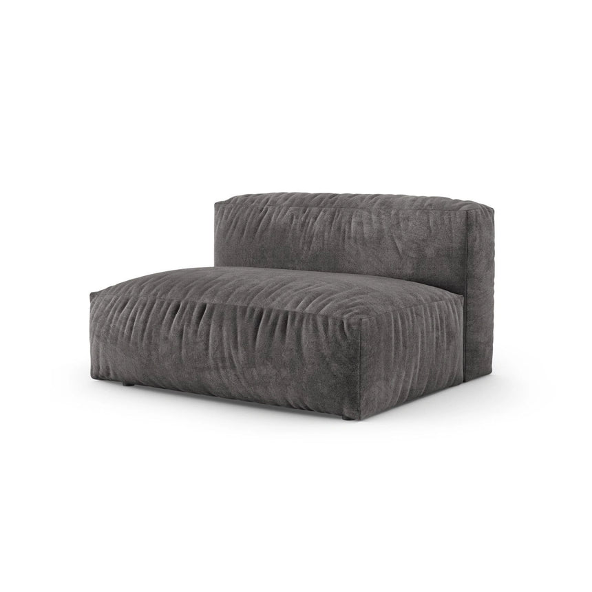 Martina Modulares Sofa Sitzelement, Linke Seite, Sitztiefe 90 cm, aus Samt in Grau (Vogue 15), 160x120 cm von Micadoni – Bild 3