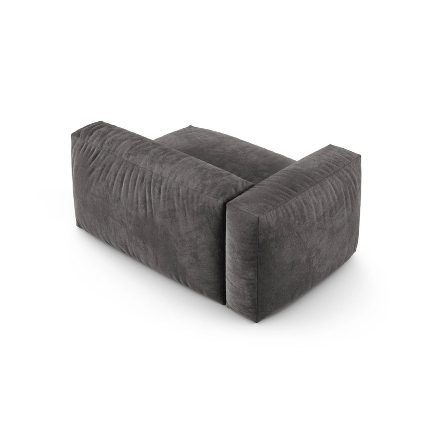 Martina Modulares Sofa Sitzelement, Linke Seite, Sitztiefe 90 cm, aus Samt in Grau (Vogue 15), 160x120 cm von Micadoni – Bild 4