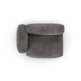 Martina Modulares Sofa Sitzelement, Linke Seite, Sitztiefe 90 cm, aus Samt in Grau (Vogue 15), 160x120 cm von Micadoni – Bild 5