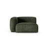Martina Modulares Sofa Sitzelement, Linke Seite, Sitztiefe 90 cm, aus Samt in Grün (Vogue 11), 120x120 cm von Micadoni – Bild 1