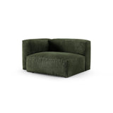 Martina Modulares Sofa Sitzelement, Linke Seite, Sitztiefe 90 cm, aus Samt in Grün (Vogue 11), 120x120 cm von Micadoni – Bild 3