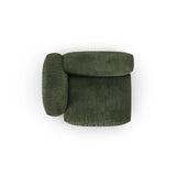 Martina Modulares Sofa Sitzelement, Linke Seite, Sitztiefe 90 cm, aus Samt in Grün (Vogue 11), 120x120 cm von Micadoni – Bild 5