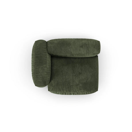 Martina Modulares Sofa Sitzelement, Linke Seite, Sitztiefe 90 cm, aus Samt in Grün (Vogue 11), 120x120 cm von Micadoni – Bild 5