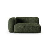 Martina Modulares Sofa Sitzelement, Linke Seite, Sitztiefe 90 cm, aus Samt in Grün (Vogue 11), 160x120 cm von Micadoni – Bild 1