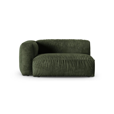 Martina Modulares Sofa Sitzelement, Linke Seite, Sitztiefe 90 cm, aus Samt in Grün (Vogue 11), 160x120 cm von Micadoni – Bild 1